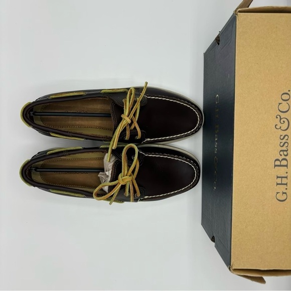 G.H. Bass & Co. MENS LEATHER HAMPTON BOAT SHOE 8W - Picture 5 of 8